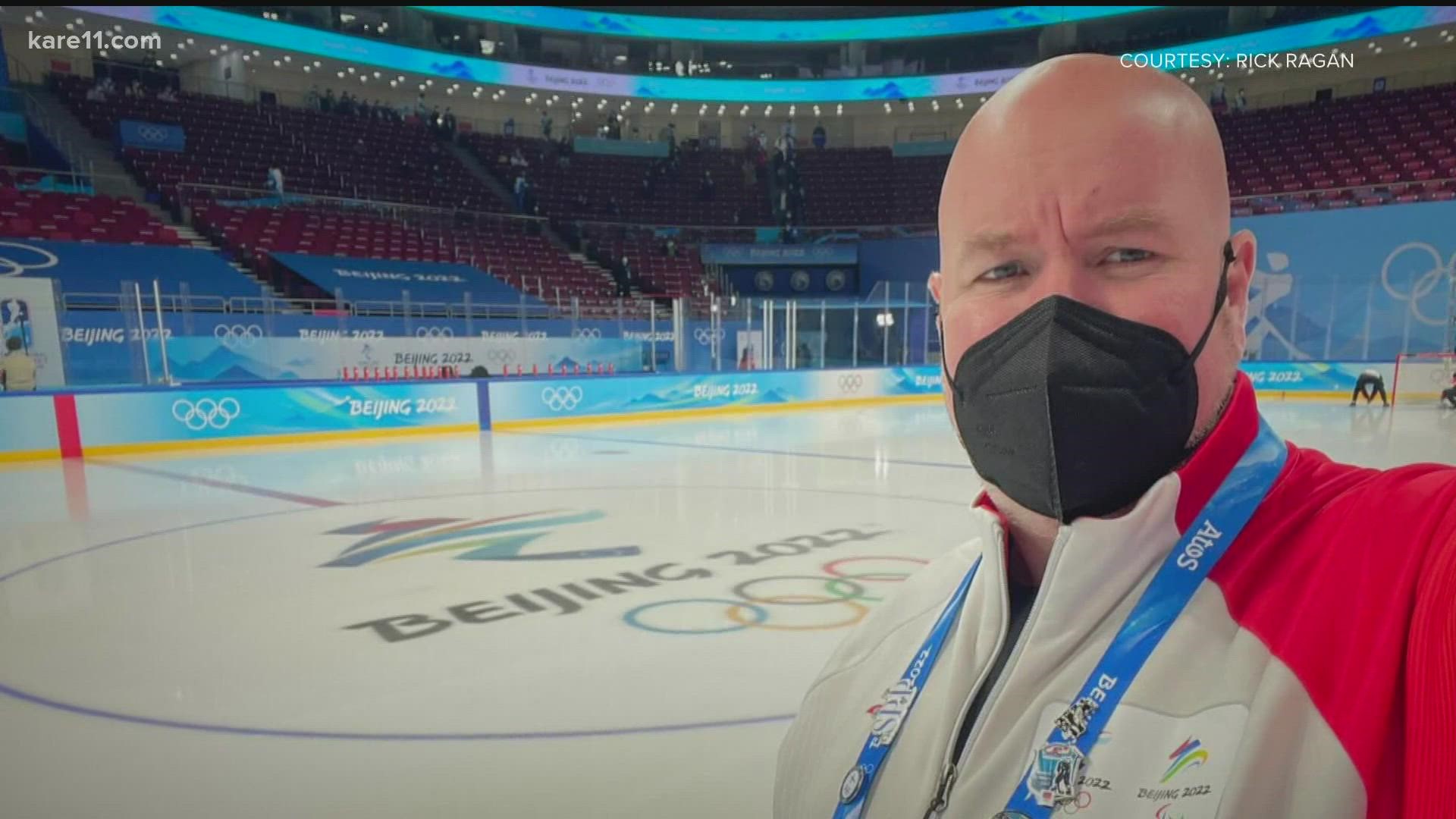 Rick Ragan is one of the chief icemakers at Wukesong Arena in Beijing, which is primarily hosting women's hockey.