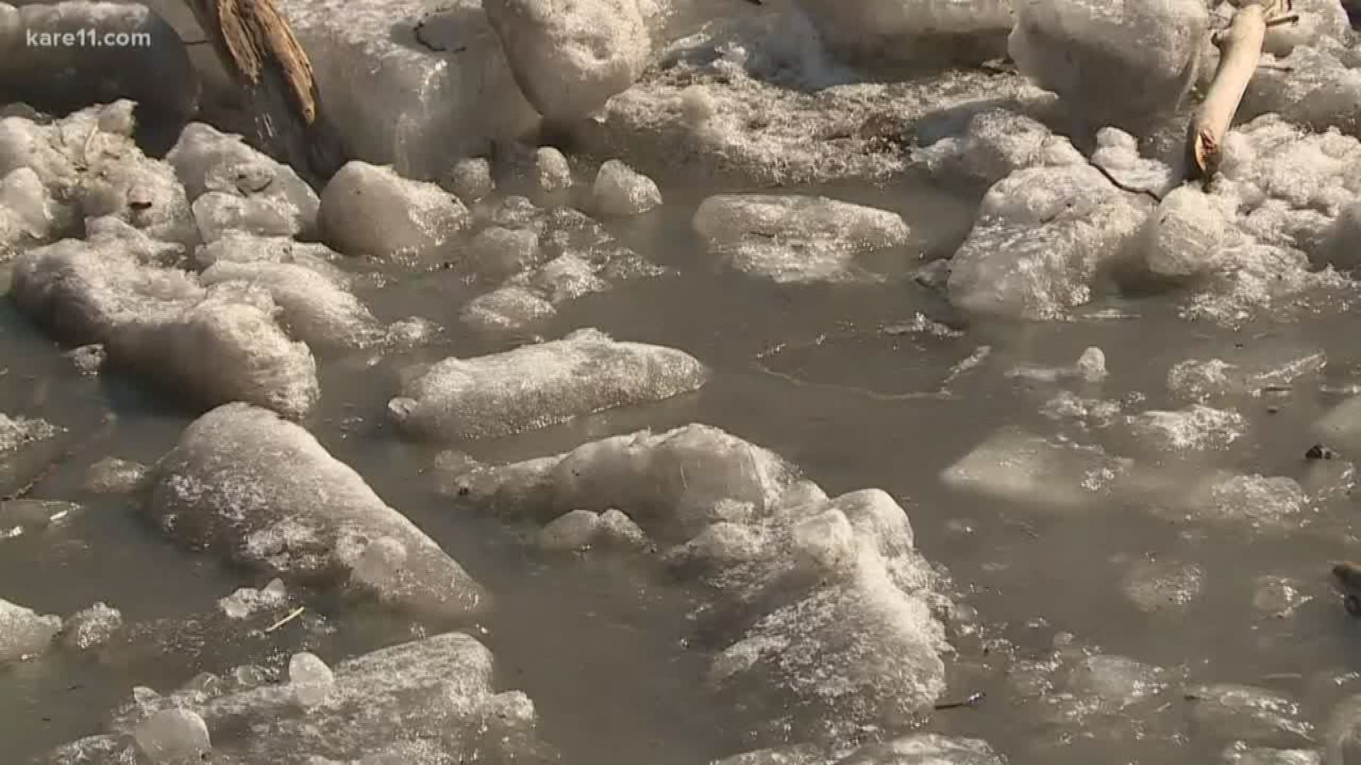 The Cottonwood River is backed up with a massive ice jam and its creating concerns about possible flooding in the area.