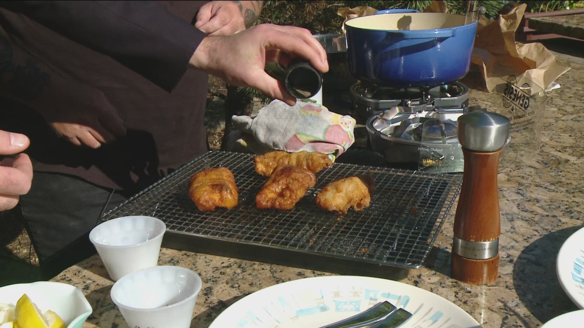 Nate P mixes fishing, cooking, and entertainment on Shore Lunch to engage viewers on YouTube.  