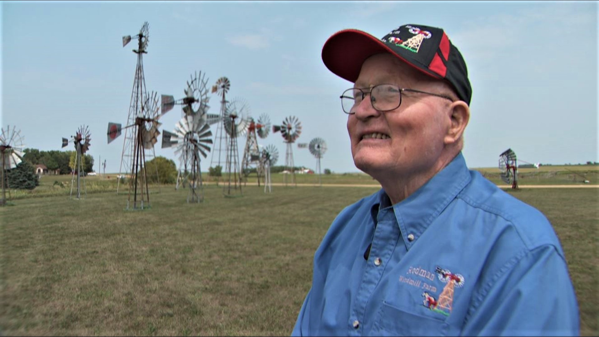 Terry Rodman cares for 44 old windmills he's assembled from around the world.