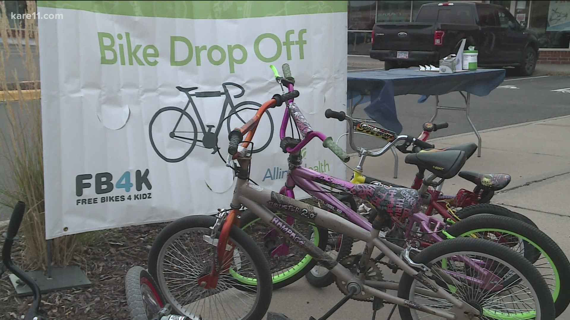 You can donate new or gently used bikes on Oct. 9 at most Allina Health locations.
