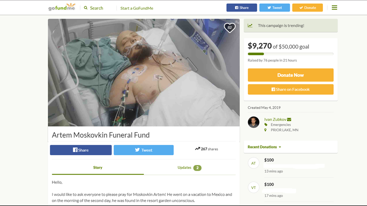 Artem Moskovkin GoFundMe