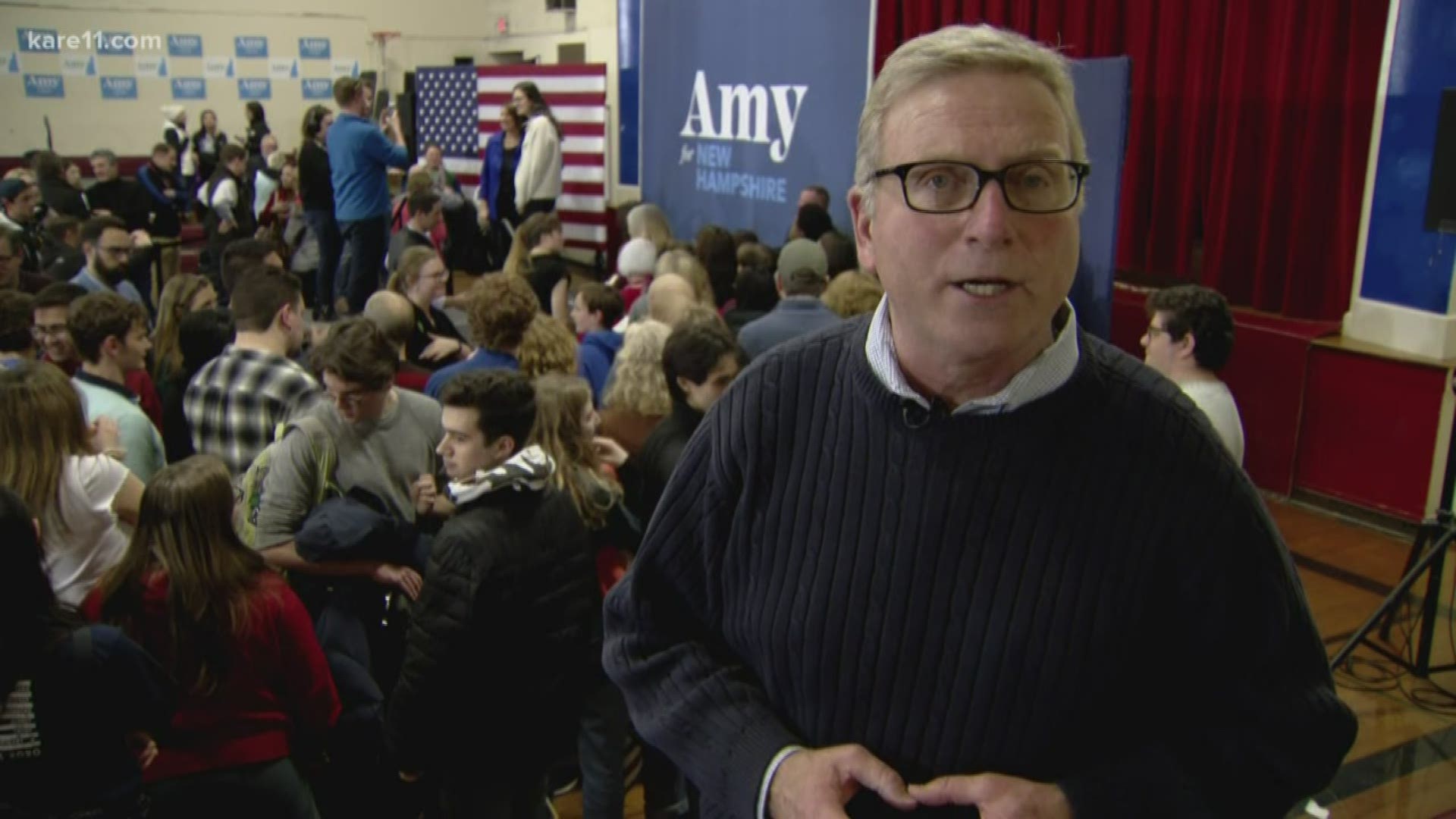 Political reporter John Croman tells us about Sen. Amy Klobuchar's push to gain votes.