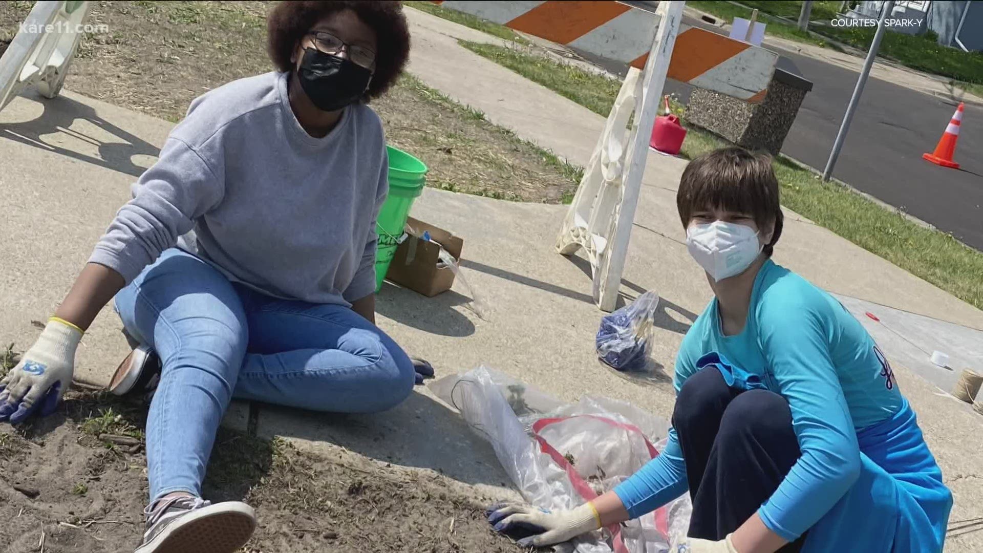 Two local organizations work on a community project that brings underserved youth and the surrounding neighborhood together to improve water quality.