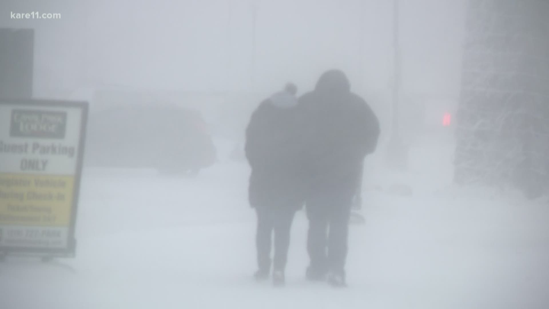 "Snow was going horizontally, that's how much wind there was."