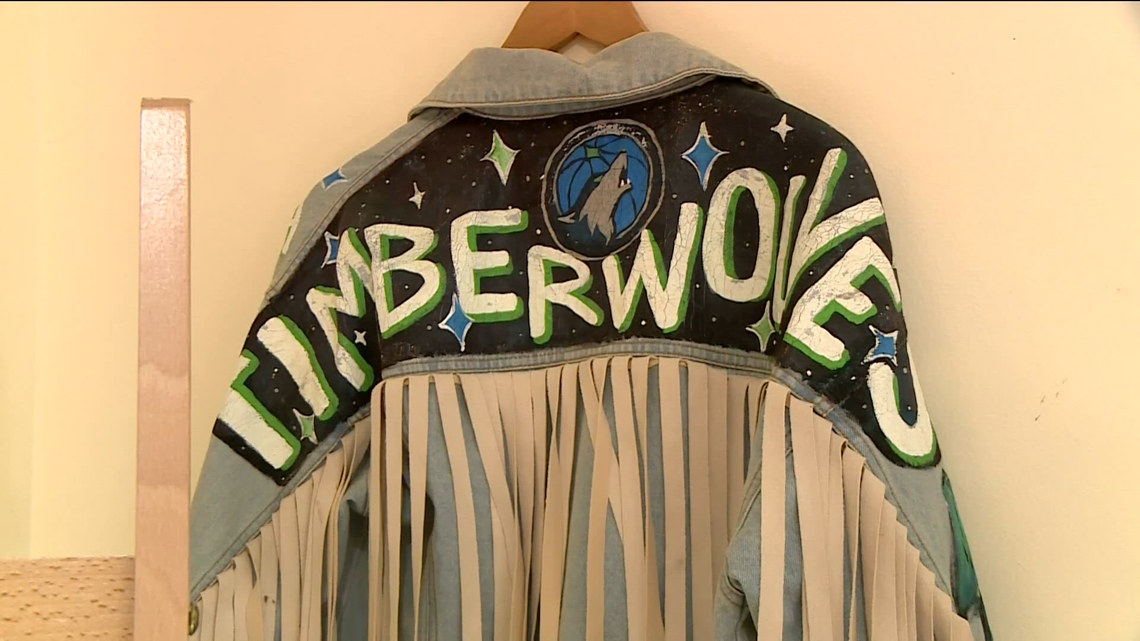 Minnesota artist transforms Timberwolves fandom with hand-painted jean jackets