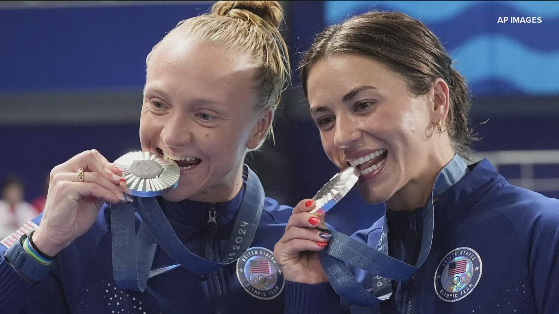 Former U of M diver Sarah Bacon won silver in the women's synchronized 3-meter springboard, along with her partner, Kassidy Cook.