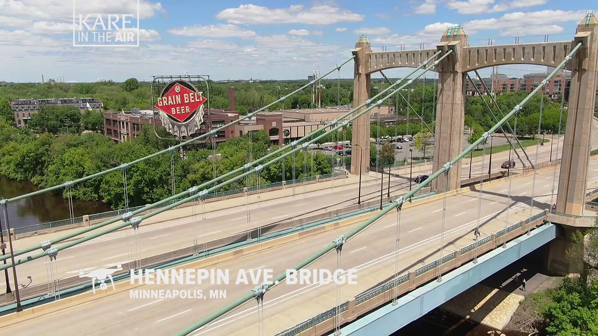The Hennepin Ave. Bridge carries thousands of motorists between downtown and northeast Minneapolis every day. But a look from above makes the experience more serene.