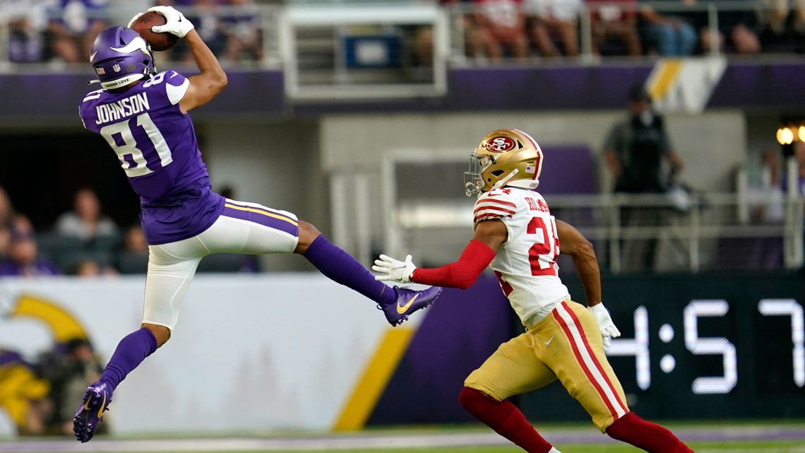 Vikings fall to 49ers 17-7 in preseason game at U.S. Bank Stadium without  starters