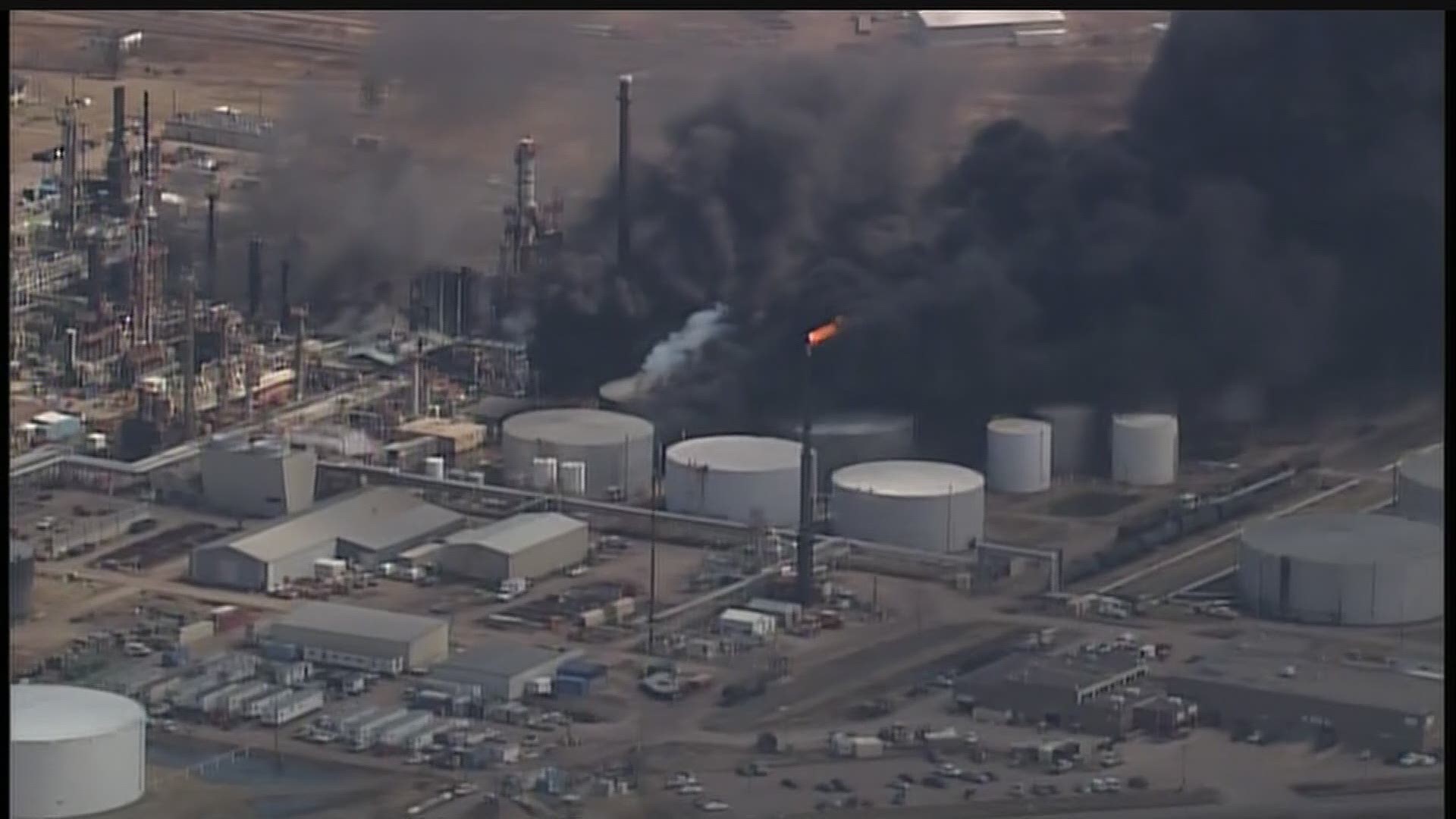 These are aerial images of the Husky Energy Refinery following a massive explosion and fire Thursday morning.