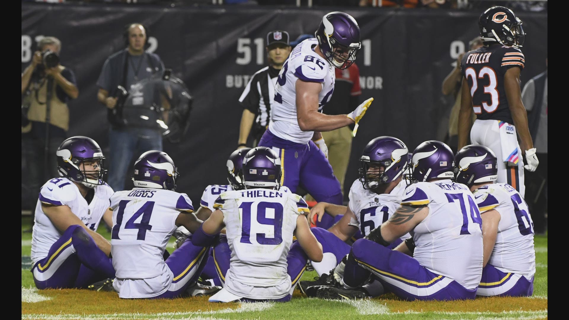 A unique touchdown celebration by the Vikings led to a debate in the locker room after the game, but not about football.