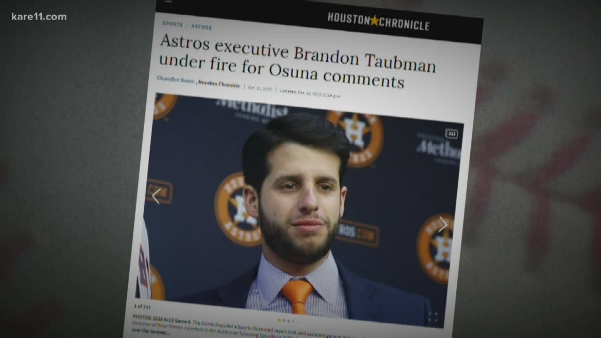 The Osuna comments were said to have been yelled, for no plausible reason, to a group of female sports reporters in the Astros' locker room.