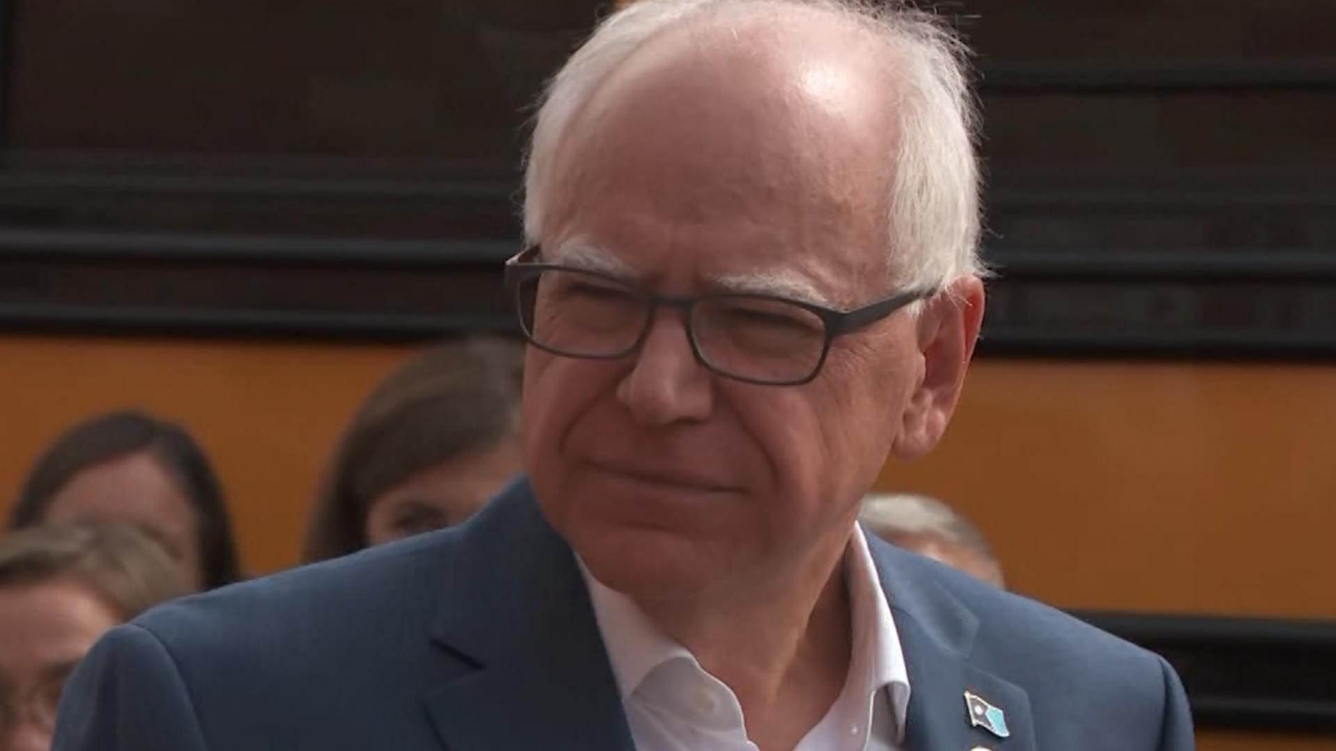 At an event Wednesday, Walz would not outright confirm a re-election bid, but commented about the work left to do that, "I don't think you switch horses mid-stream."