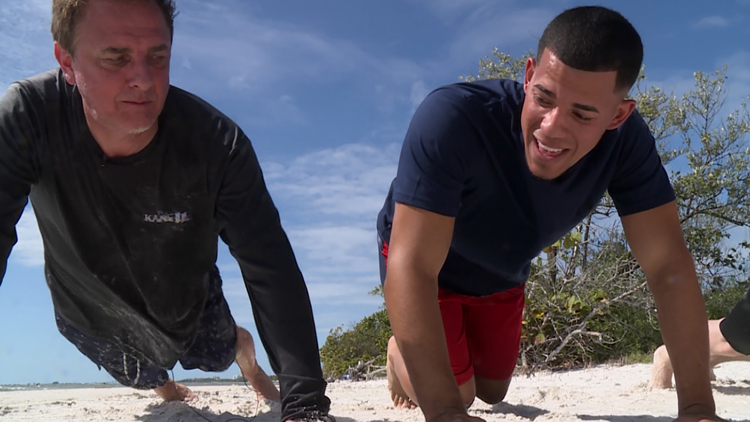 Perk hits the beach for workout with Berrios