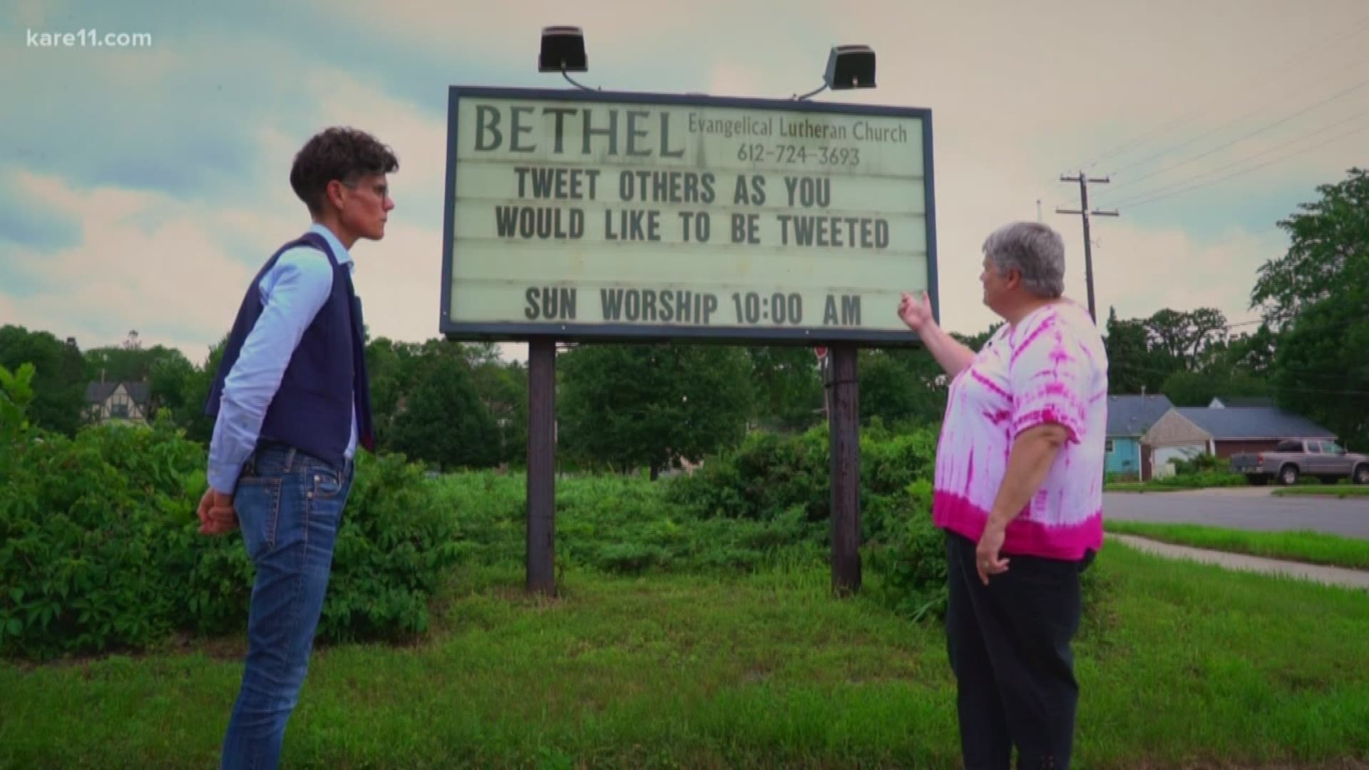 For 7-years, Bethel Evangelical Lutheran Church Pastor Brenda Froisland and her staff, have been giving us signs. No for real, signs.

And today she told Jana Shortal, why.