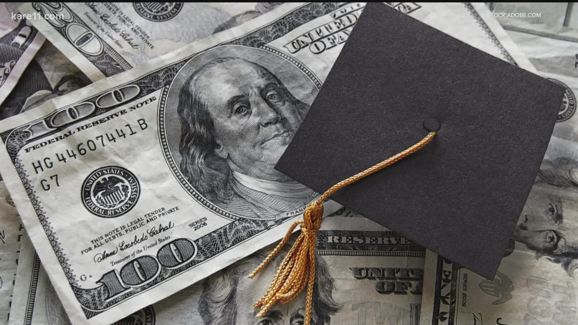 A college degree means a higher salary, but it can also mean student loan debt.