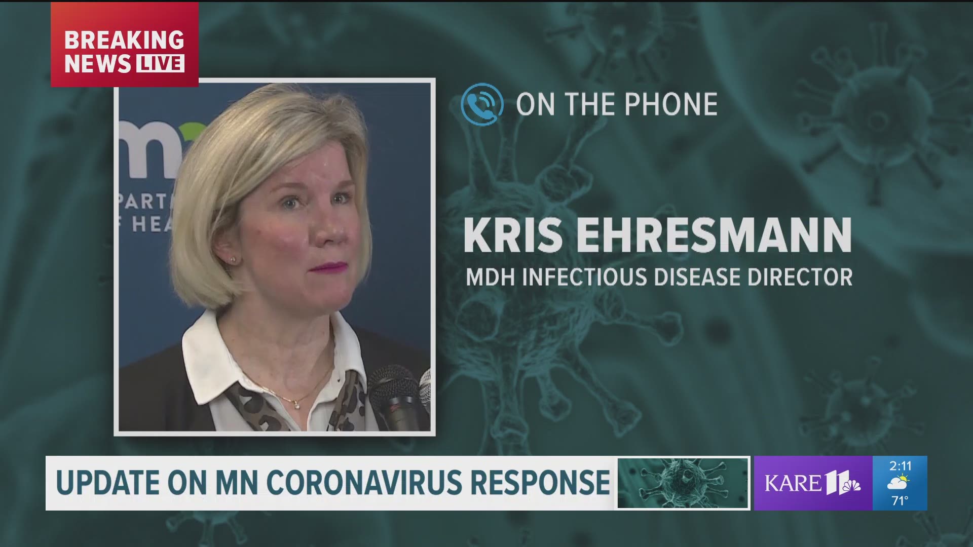 Minnesota Department of Health officials said Monday that the CDC has asked Minnesota to be part of a coronavirus vaccine pilot group.