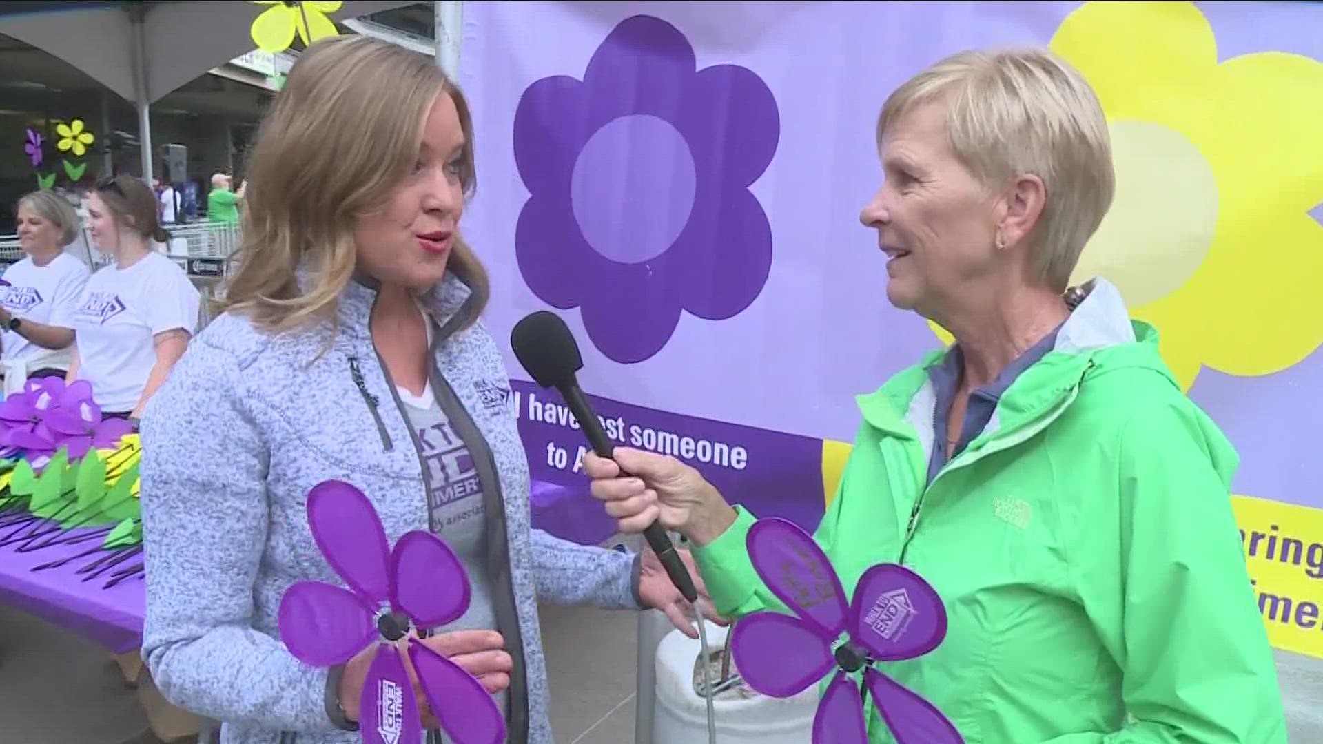The walk is the largest Alzheimer's walk in the country and aims to raise $1.4 million for the Alzheimer's Association.