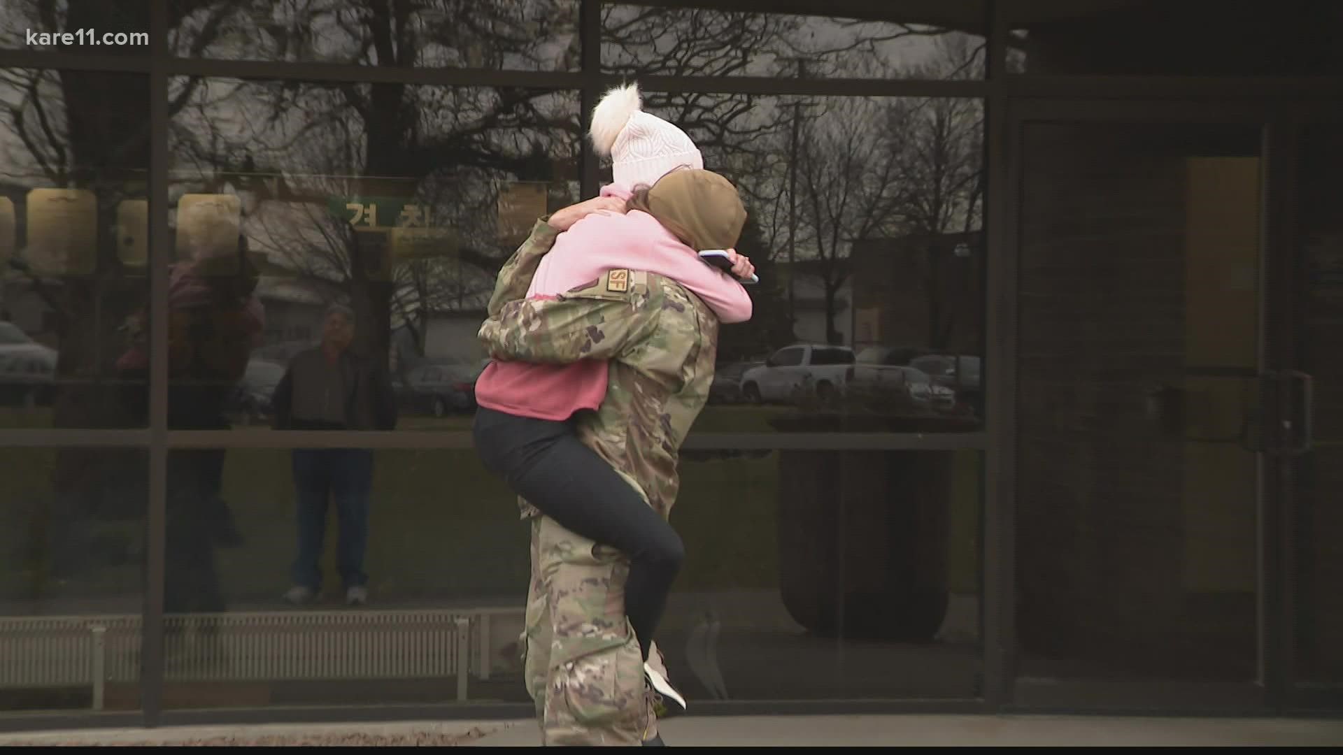 Thirteen airmen from the Minnesota National Guard's 133rd Airlift Wing returned home 60 days earlier than anticipated from Kuwait.