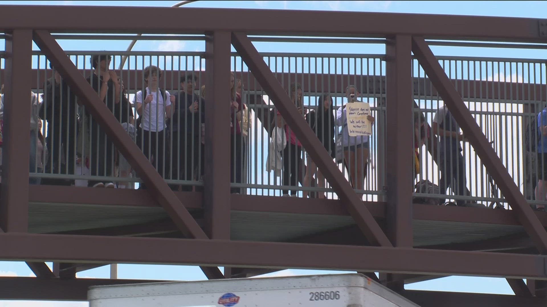 In Forest Lake, students gathered for a collective walkout Friday to protest cuts to school clubs for middle schoolers.