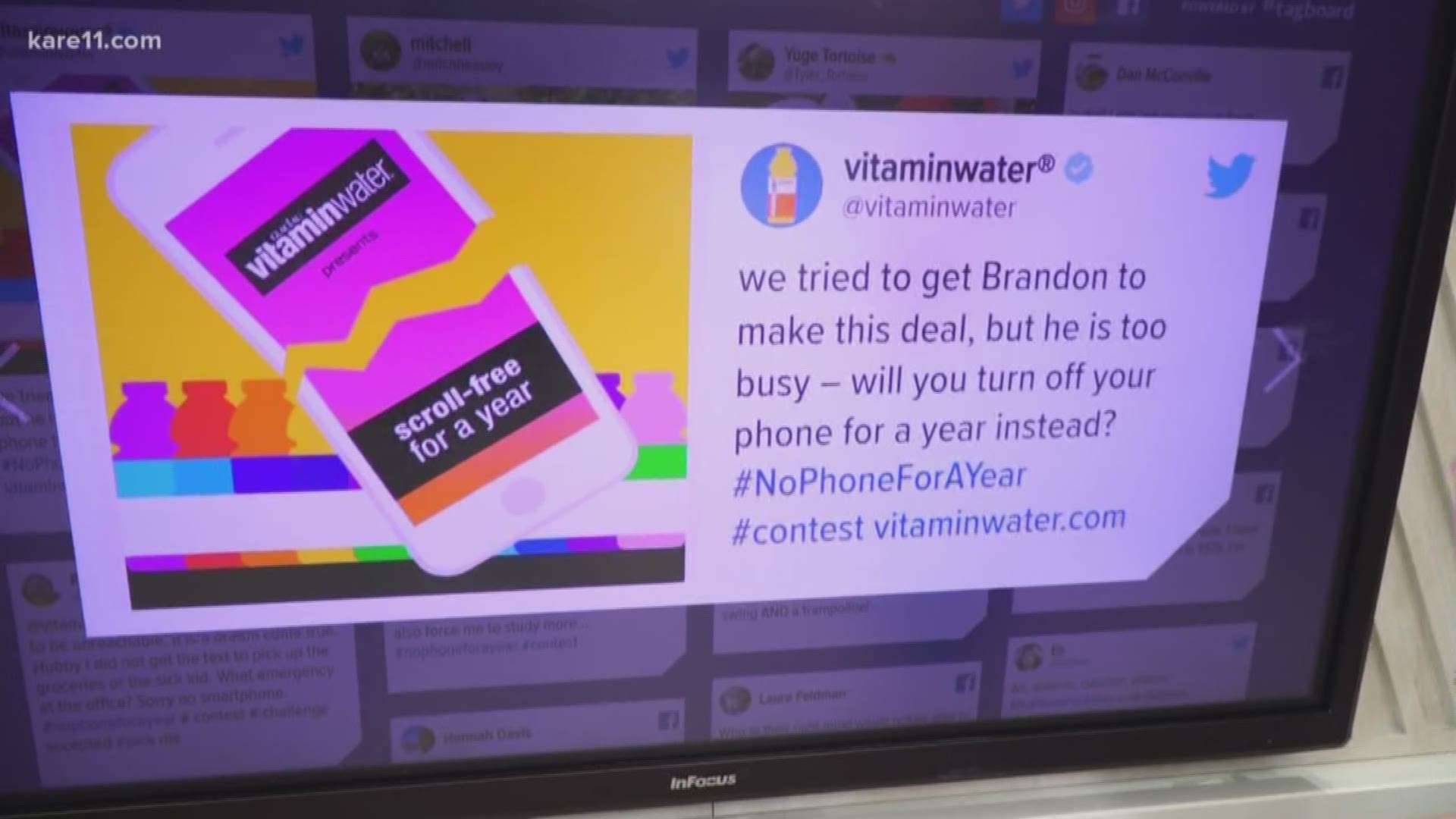 Vitaminwater is holding a contest for one brave soul to ditch his or her smartphone for a year. If that person can make it 365 days without using a smartphone, he or she will receive $100,000. kare11.tv/2BdYfrD