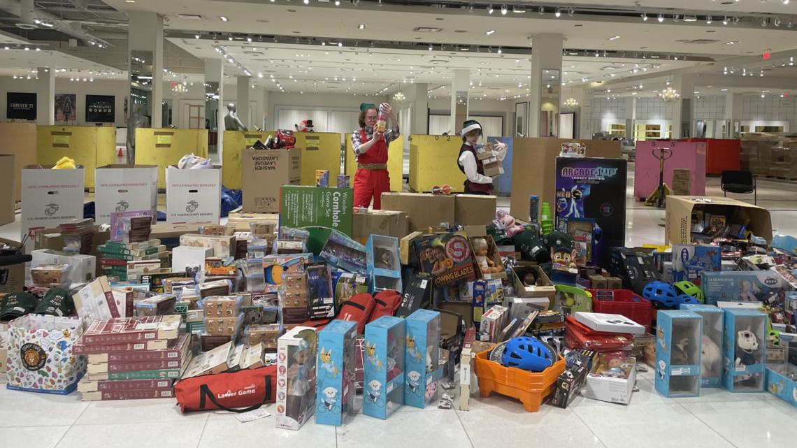 A look inside of Toys For Tots Twin Cities Mall of America warehouse