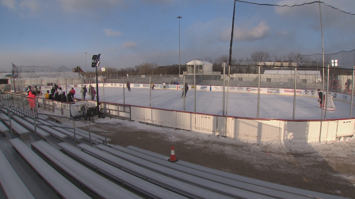 Minnesotans embrace frigid temperatures as they prepare for Hockey Day Minnesota in Shakopee