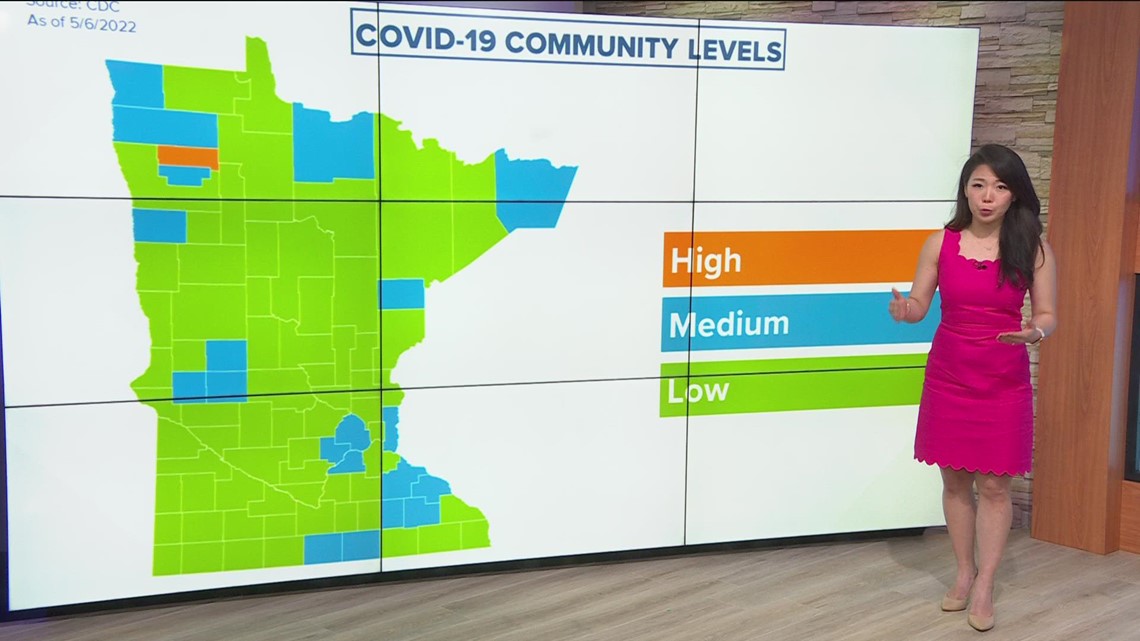 Hennepin, 3 other metro counties now at medium COVID community level