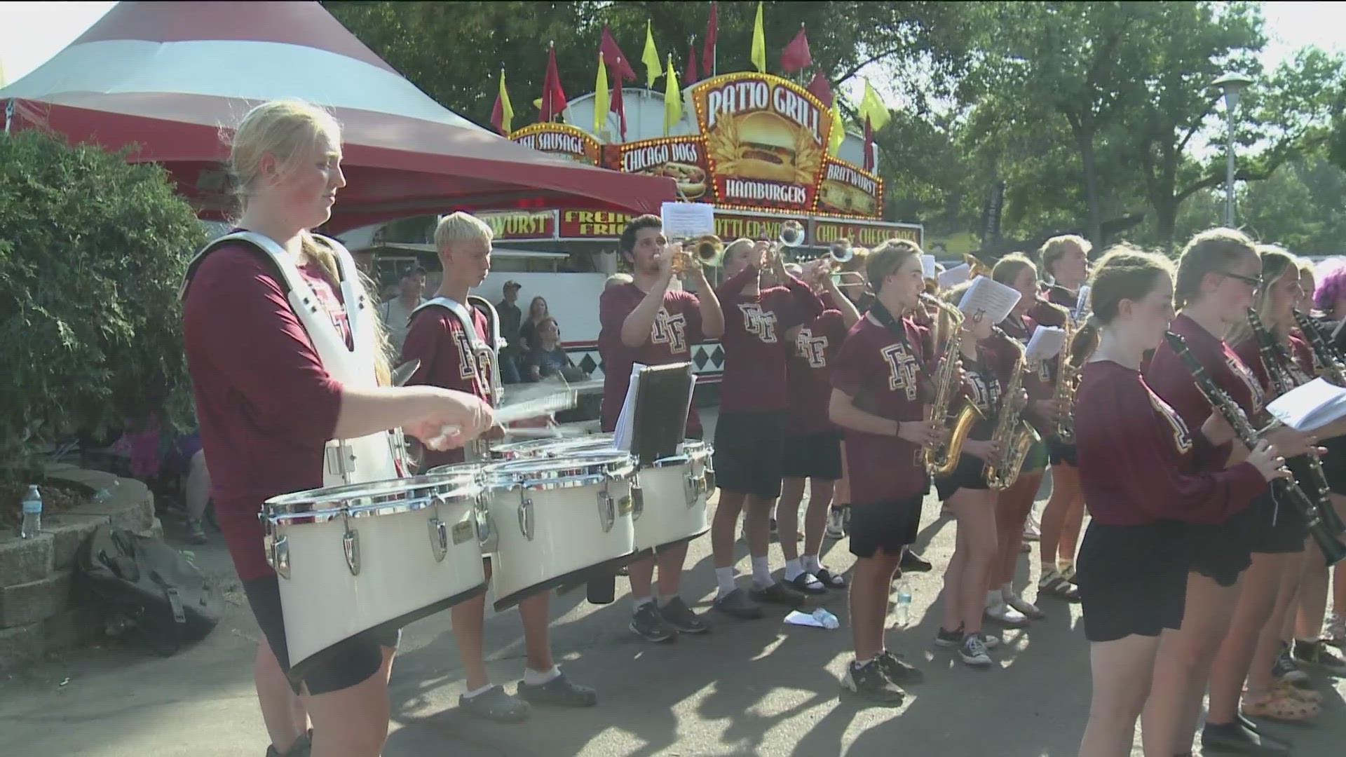 Fergus Falls High School marching band put on a show at the Minnesota State Fair.