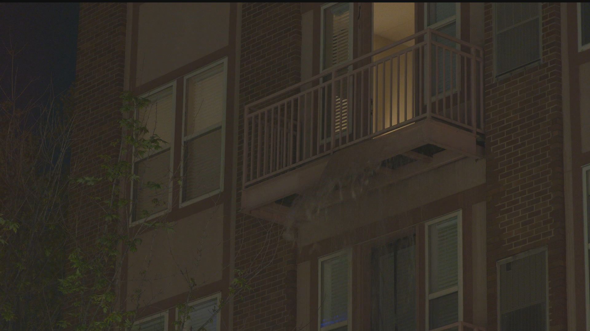 The Uptown Lake Apartments suffered severe flooding damage Sunday night, apparently from gunfire that erupted shortly before 9:30 p.m.