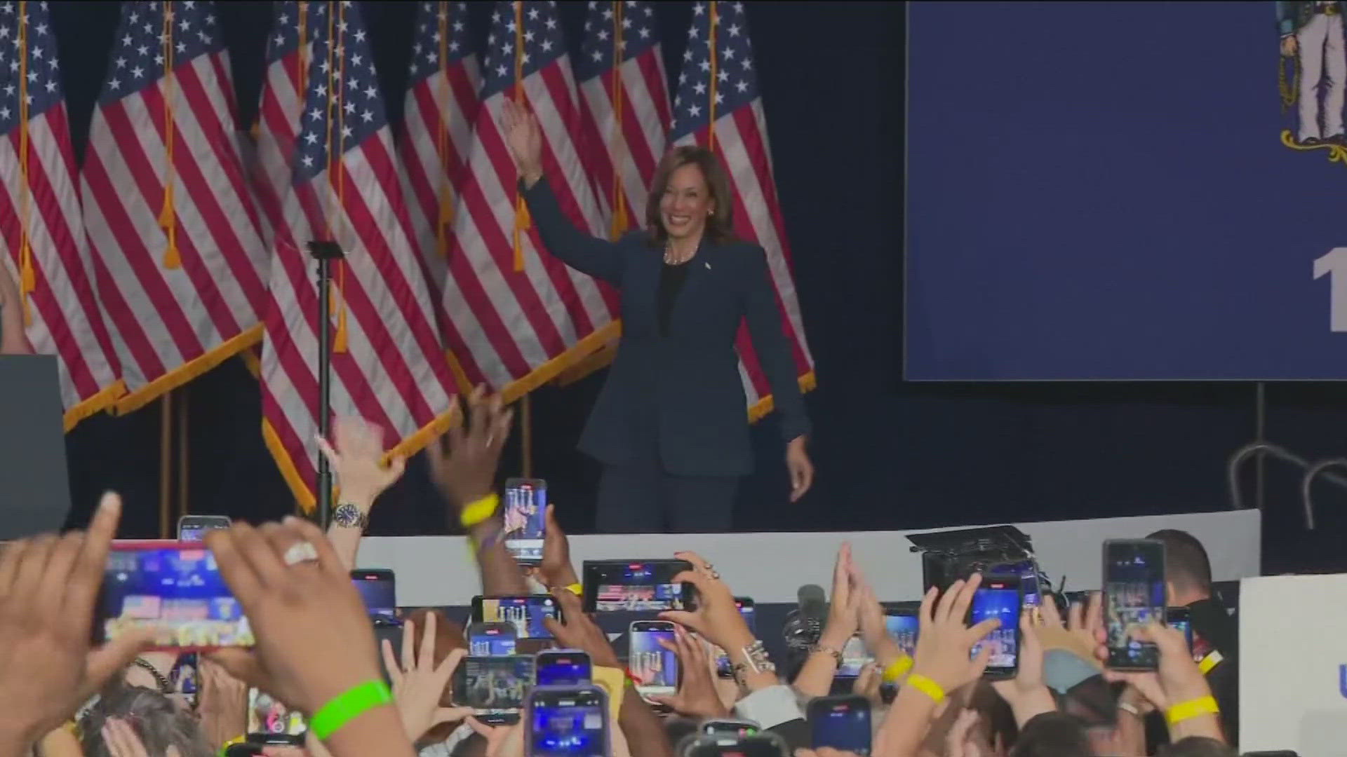 Vice President Kamala Harris is making her first visit to a battleground state as a presidential candidate on Tuesday.