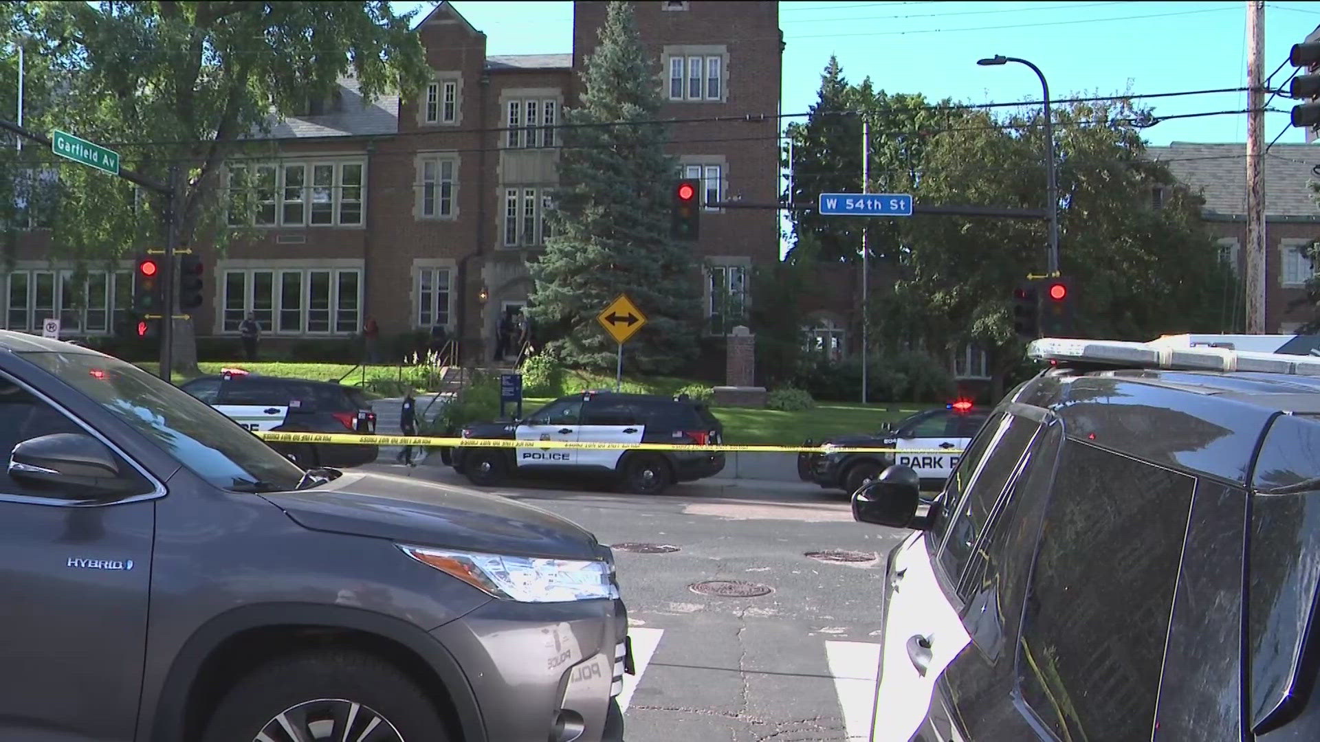 Two children were killed after a shooter fired through the stained-glass windows of the Annunciation Catholic Church in south Minneapolis on Wednesday morning.
