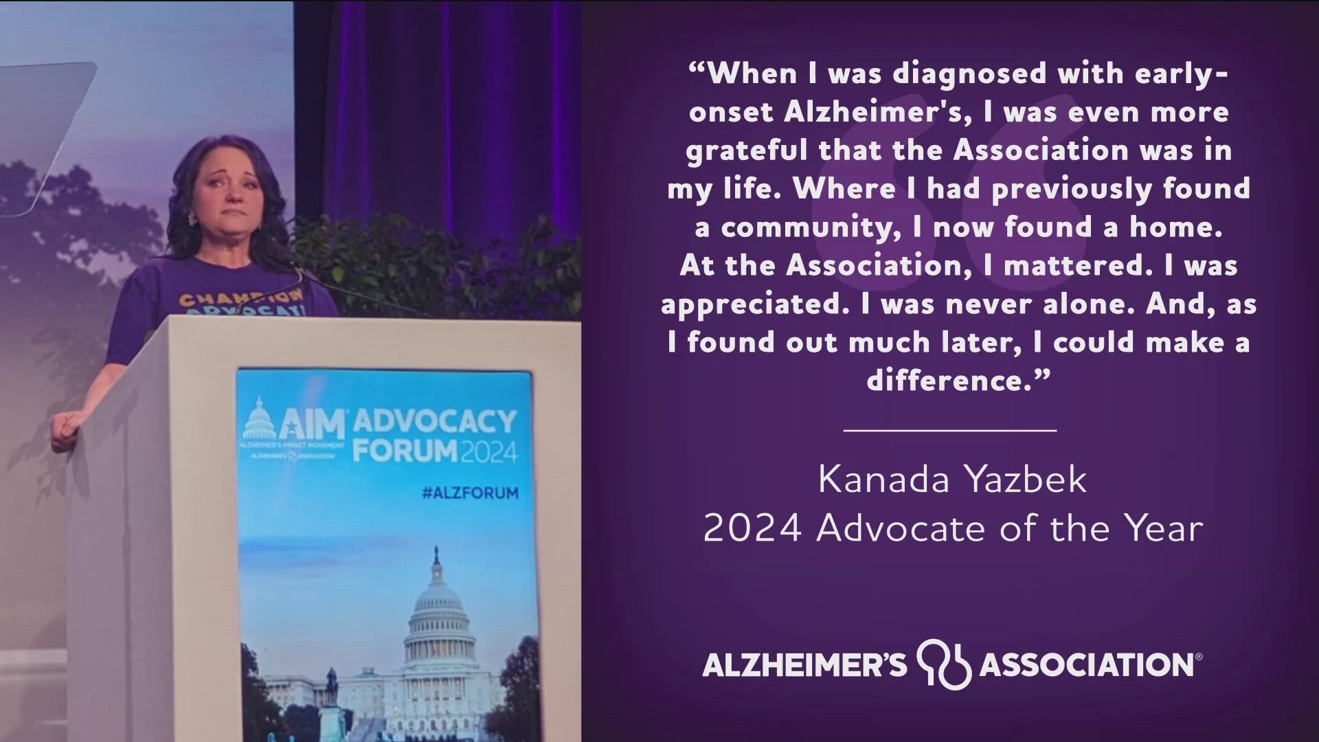 In today's good news, new Alzheimer's advocate finds home in good company, man marks a year of newfound independence, and a community actor takes centerstage.