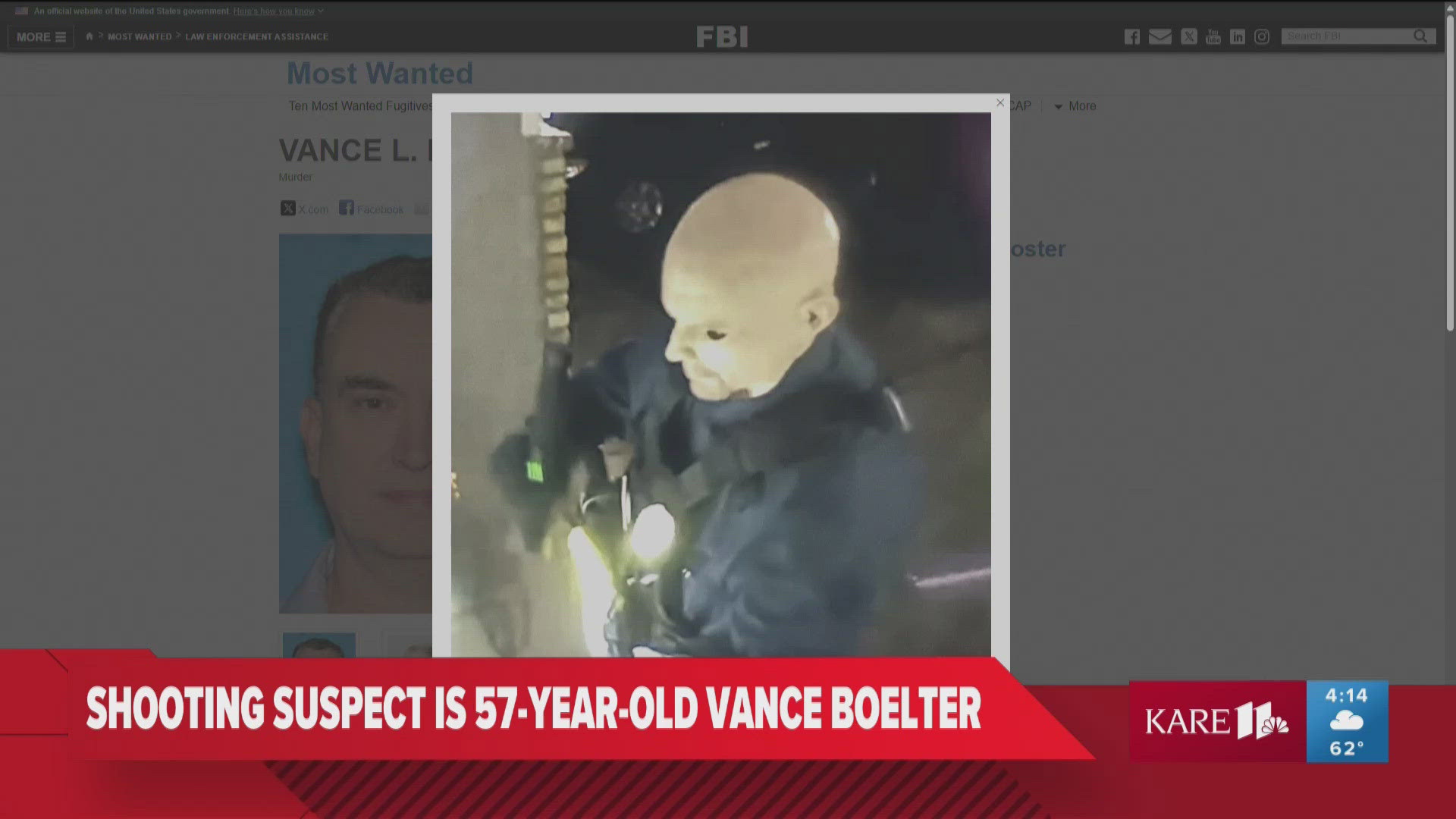 57-year-old Vance Boelter has been named as a suspect in the shooting deaths of Rep. Melissa Hortman and her husband, as well as the shooting of Sen. John Hoffman.