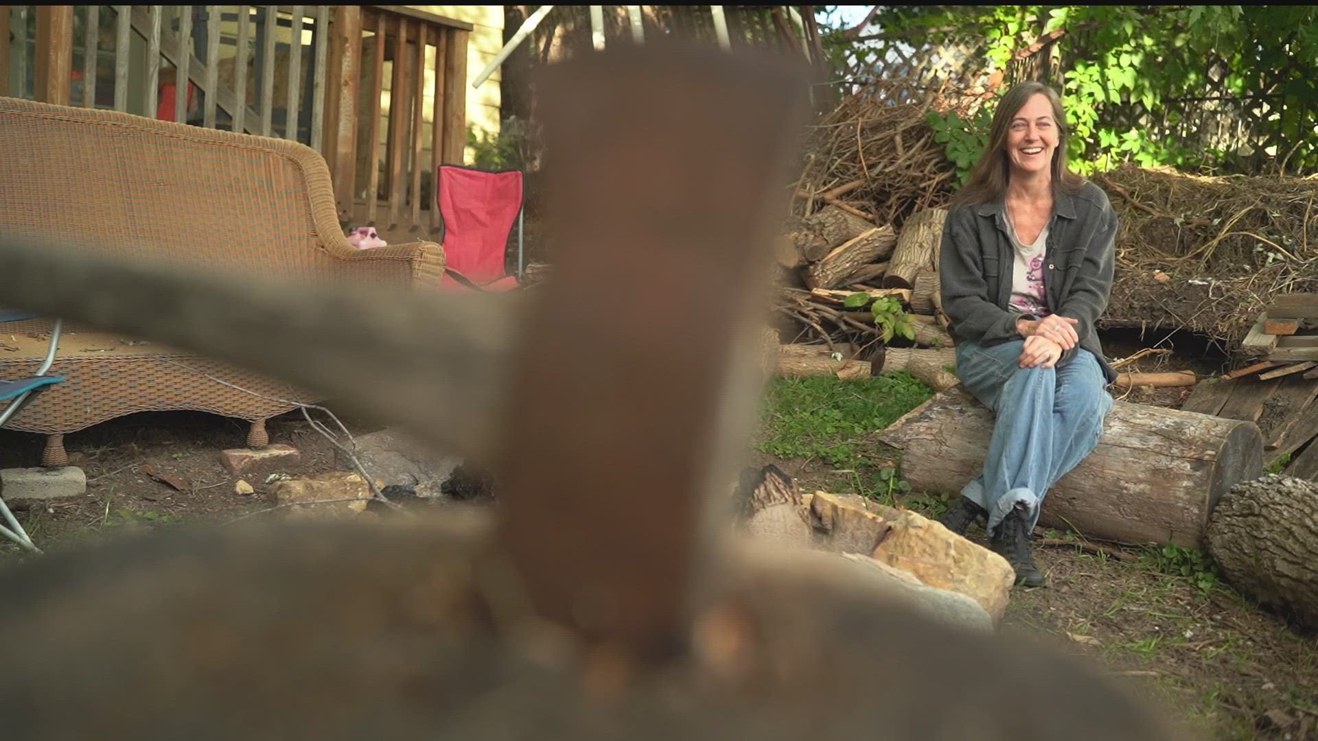 Guinevere and Mark said they loved the one day each year that families wandered through their yard, getting spooked by their creepy decorations.