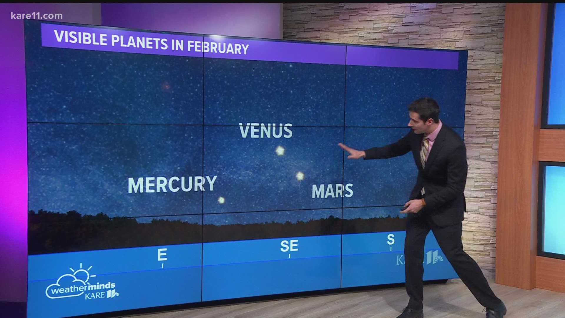 KARE 11 meteorologist Ben Dery explains which planets in our solar system will be visible in Minnesota next month.