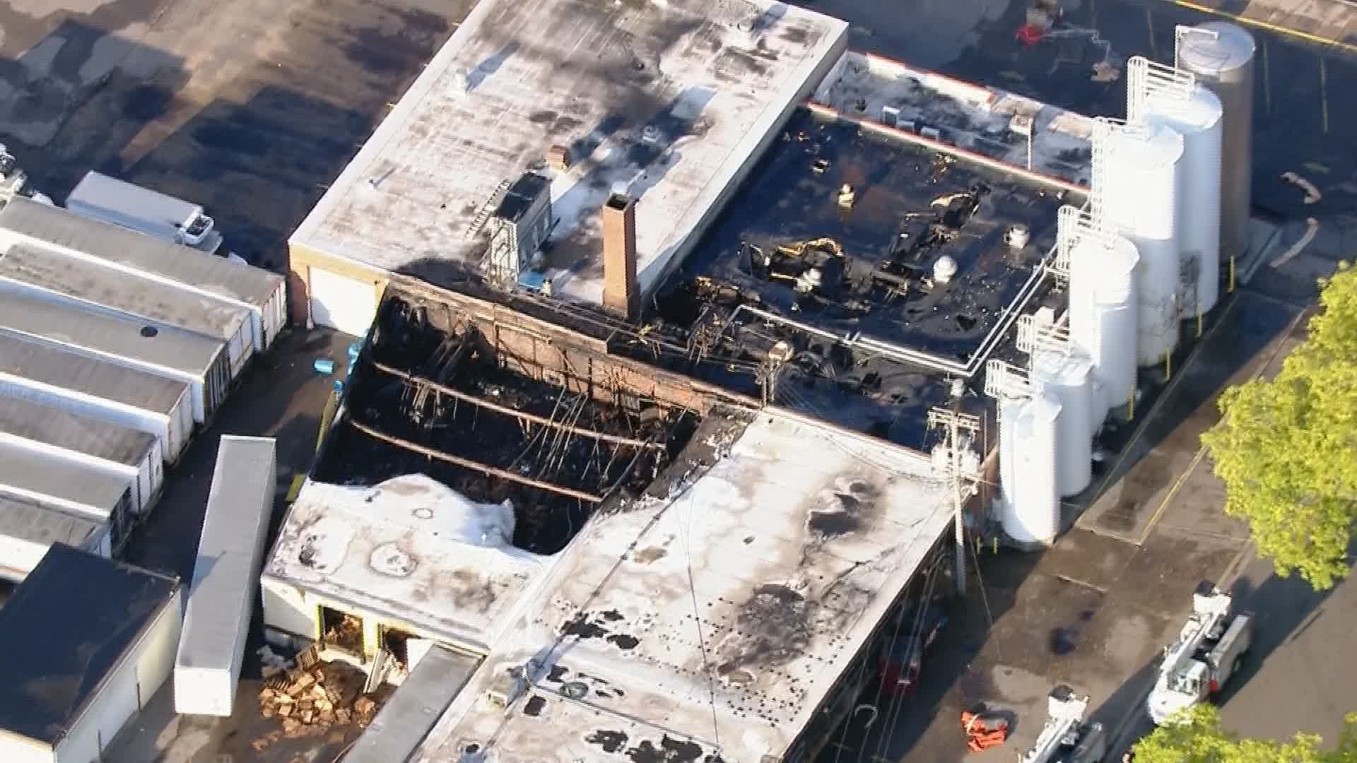 An overnight fire caused extensive damage to the recently-closed Hastings Co-op Creamery.