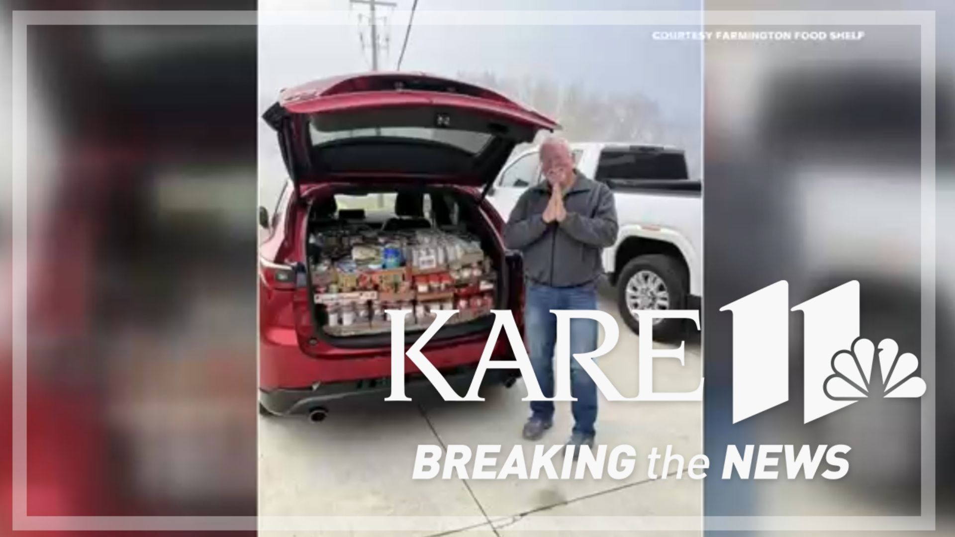 A Farmington man started a tradition 21 years ago to collect canned goods on Halloween, in exchange for a display like no other.