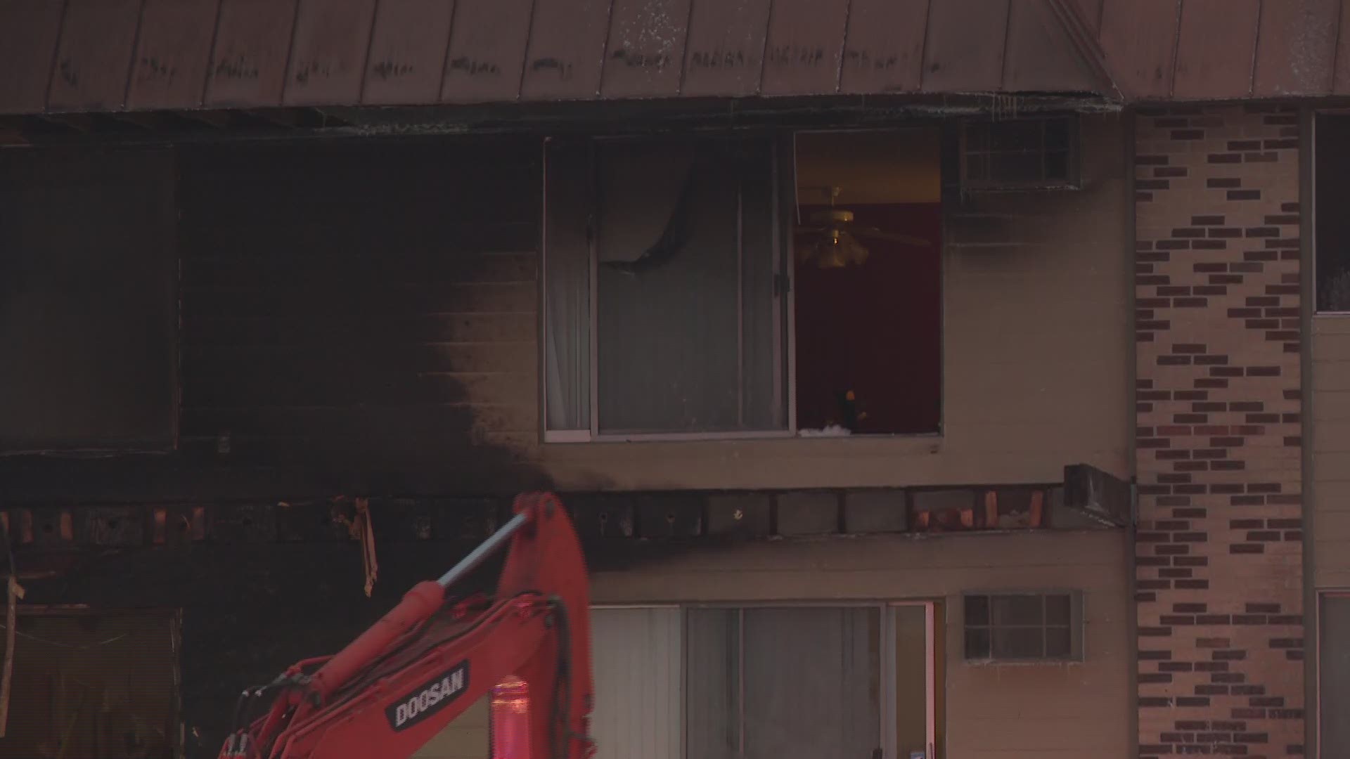 One person is in the hospital after an apartment fire in New Brighton.
