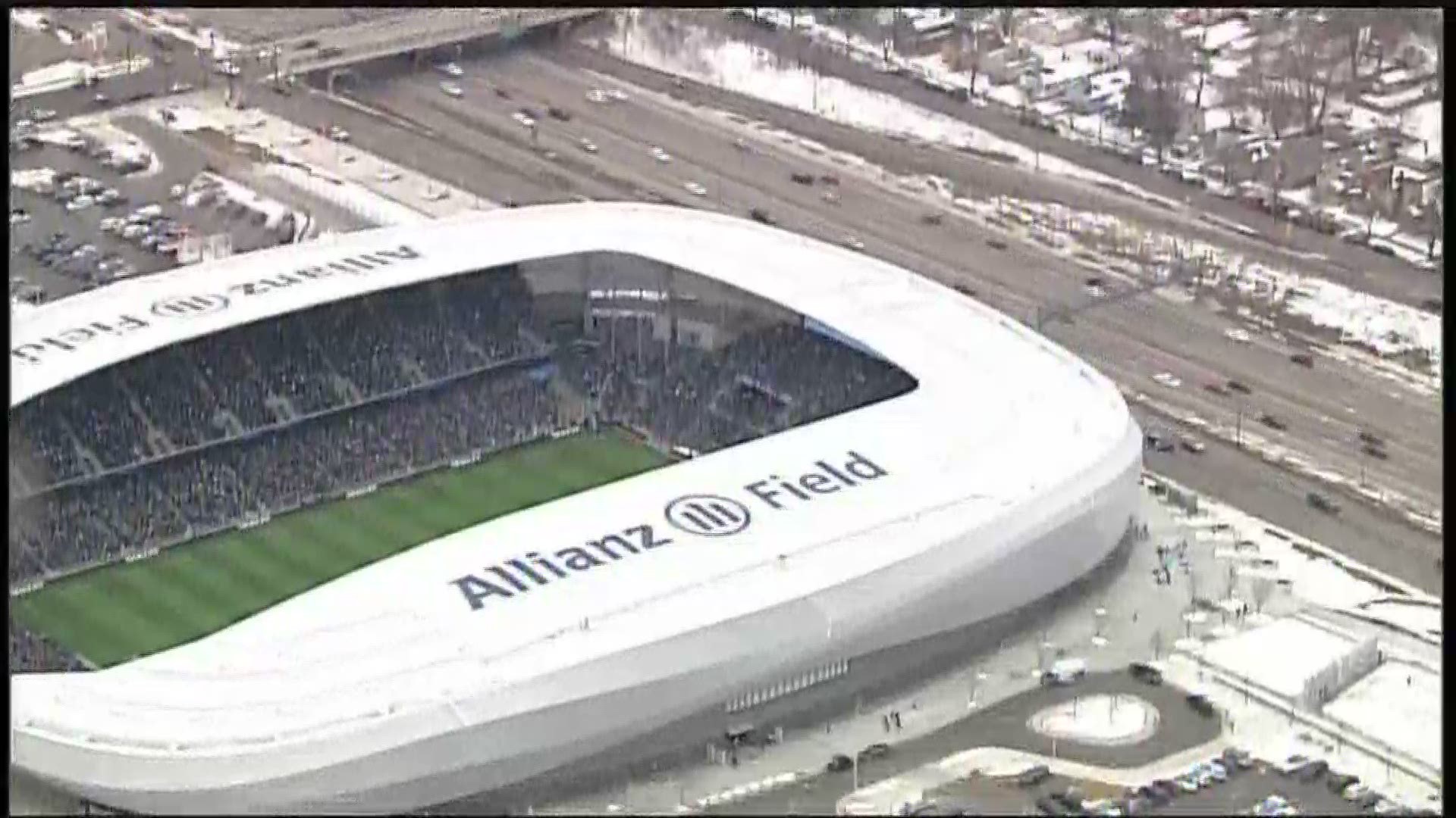 Aerials of Allianz Field opening day