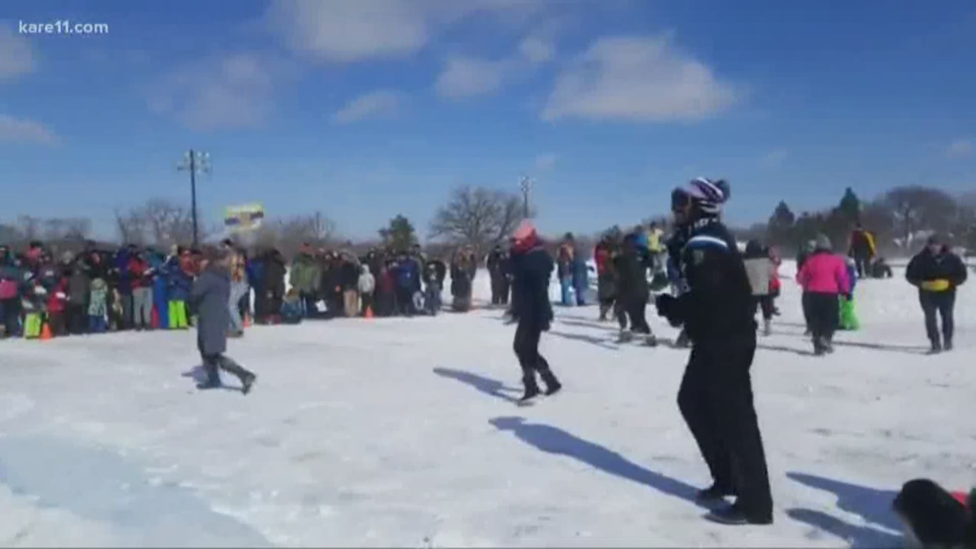 The mayors of the Twin Cities each came in pretty sure of themselves for the great Sunday snowball fight. The battle went down Sunday afternoon at the wind-swept McMurray Fields in St. Paul. Dozens of people came out to show support for their side of the river. https://kare11.tv/2EcsMHV