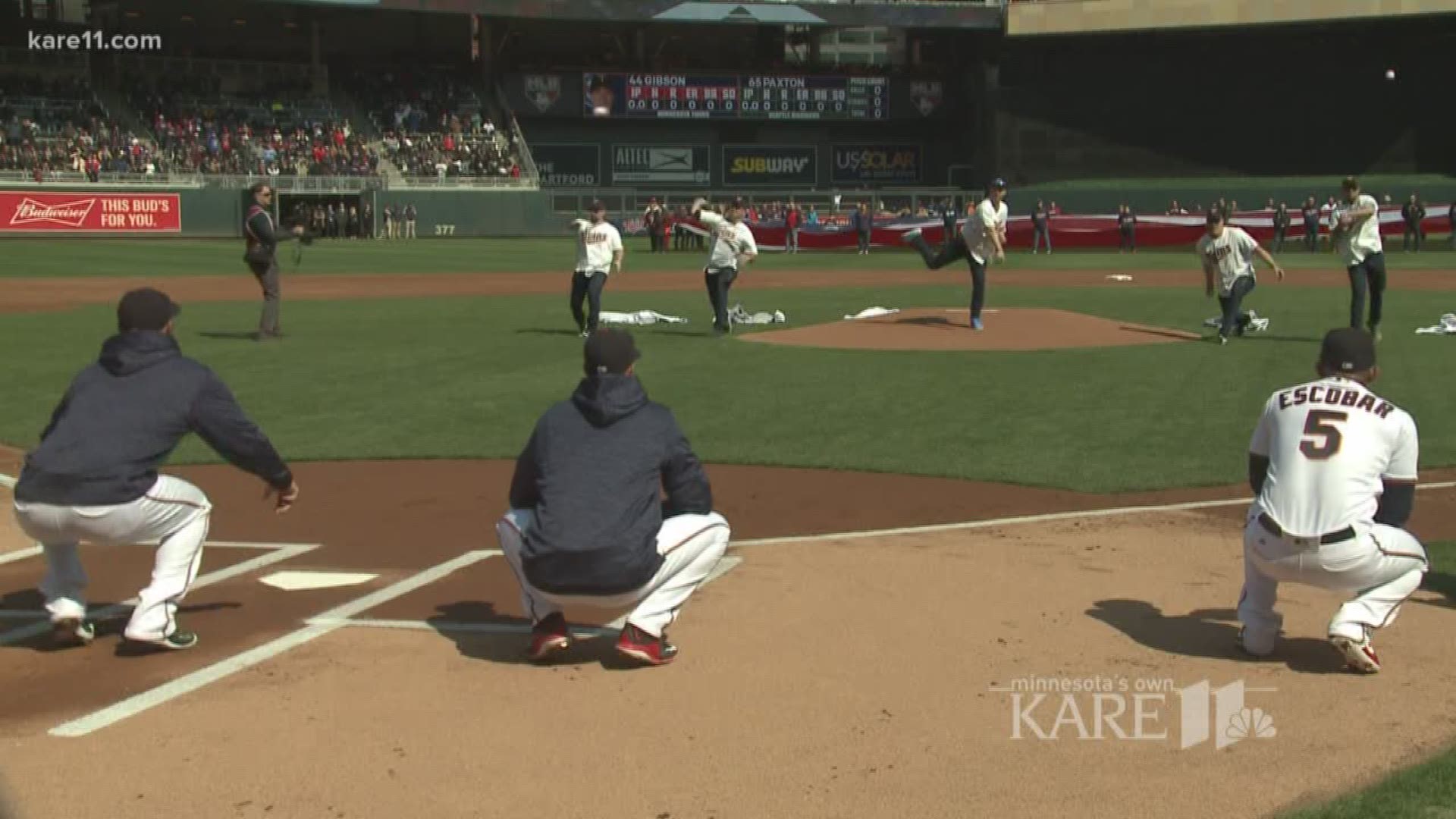 Olympic curlers honored at Twins Home Opener