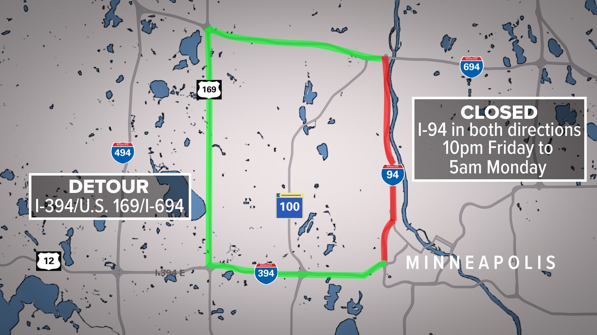 Traffic Alert I 94 To Close In Minneapolis From June 2 To 5 Kare11