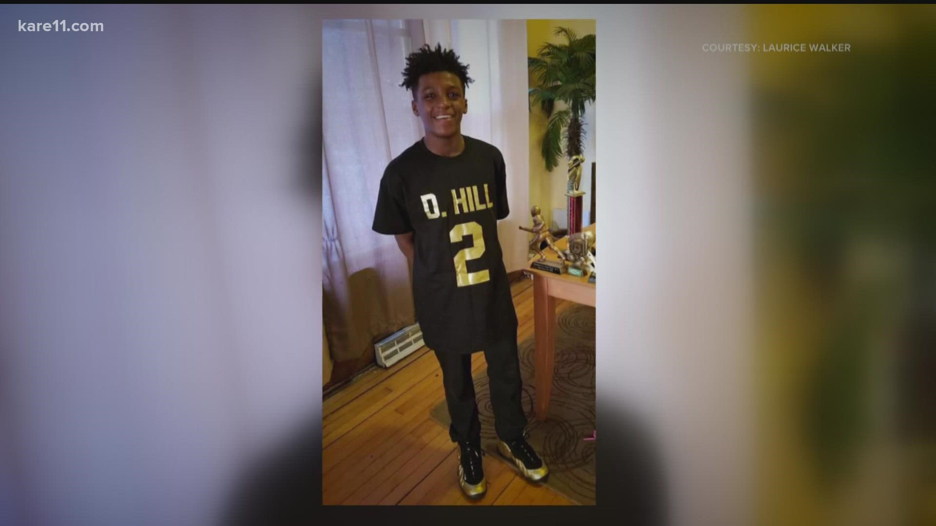 Police say Deshaun Hill was shot Feb. 9 in the area of Penn Avenue North and Golden Valley Road. He was rushed to the hospital, where he died the next day.