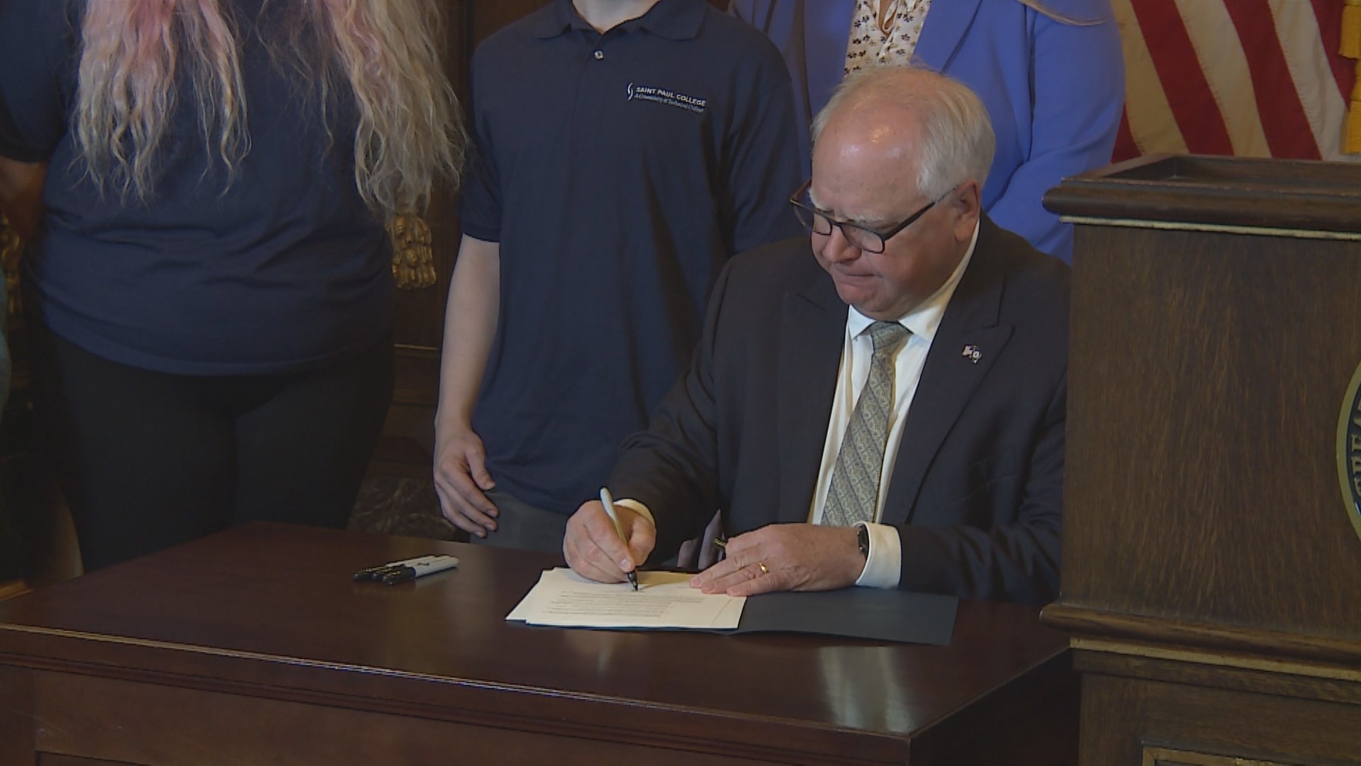 Governor Tim Walz signed an executive order Monday afternoon that removes the college degree requirement for 75% of Minnesota's government jobs.