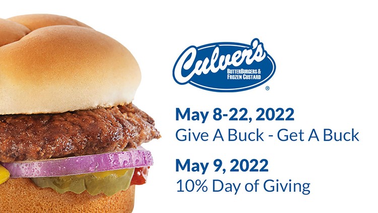 Culver's Day of Giving, May 9