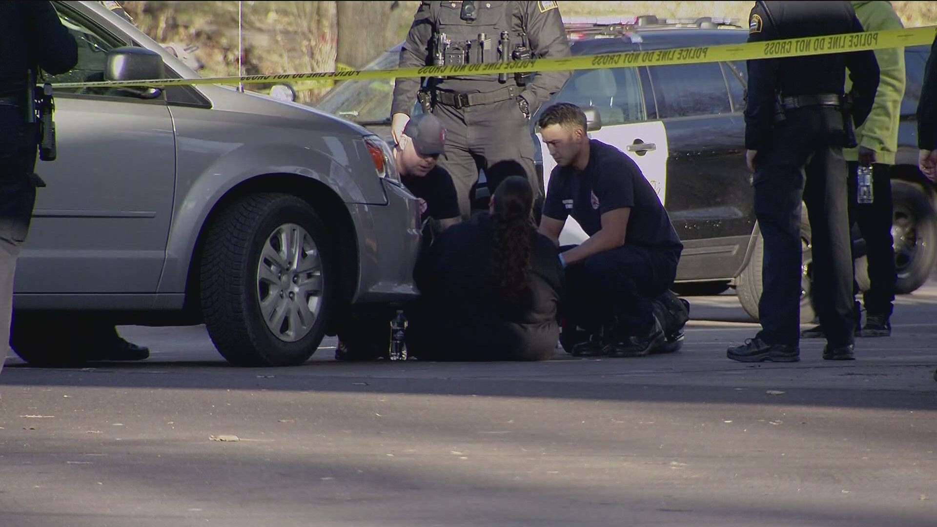 Officers were responding to a call near Marshall Avenue and Cretin Ave. around 2 p.m. for an order of protection violation.