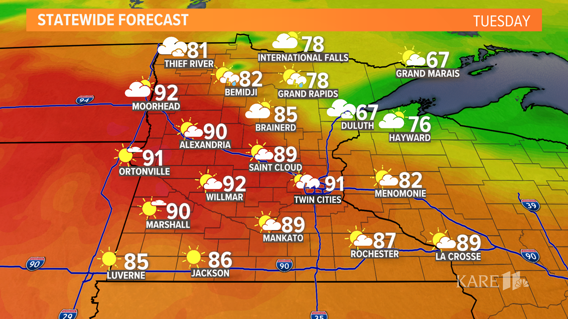 Current weather forecast in the Twin Cities | kare11.com