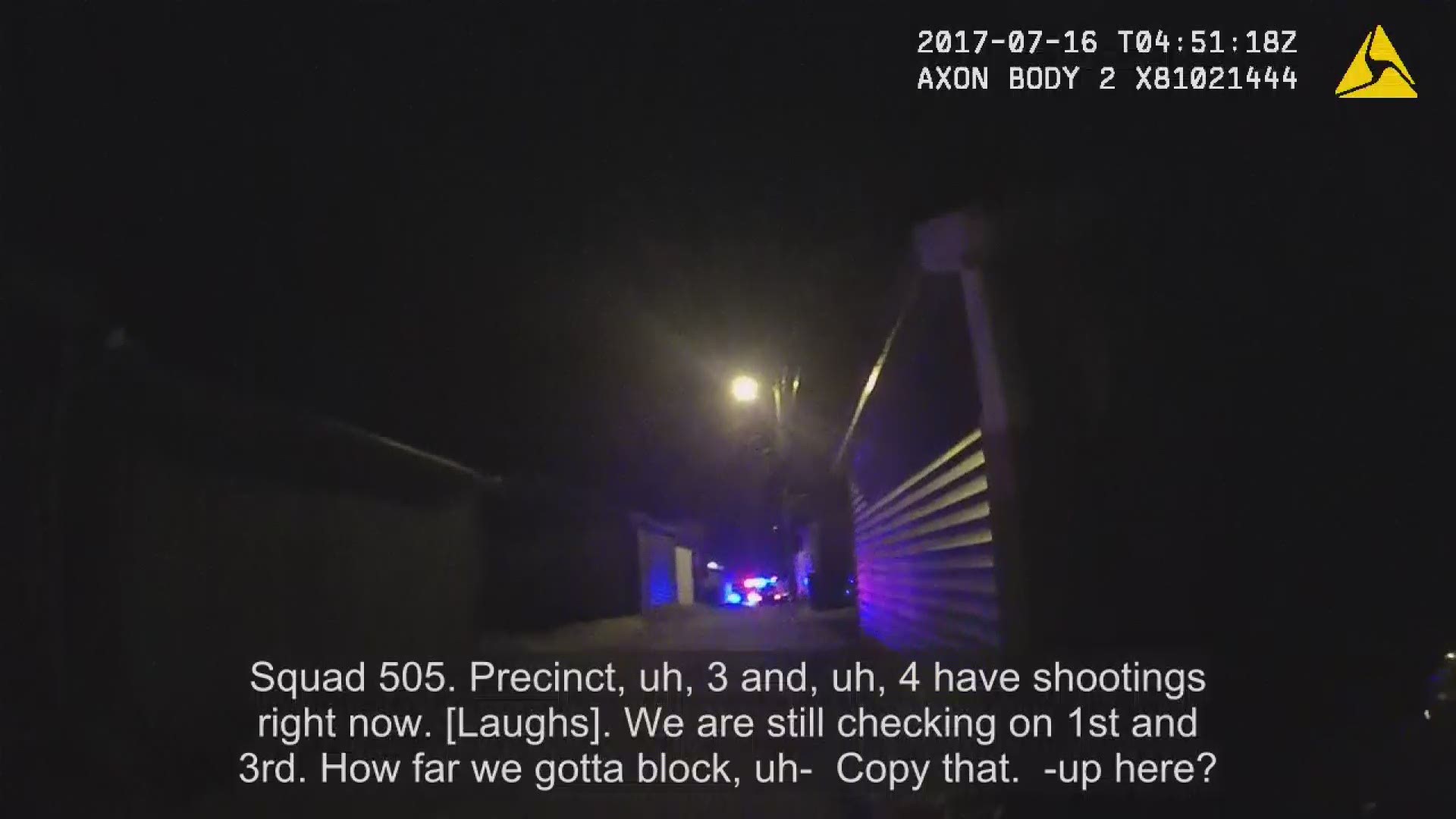 The body camera video of Officer Robert Lewis, from the scene of the fatal shooting of Justine Ruszczyk Damond.