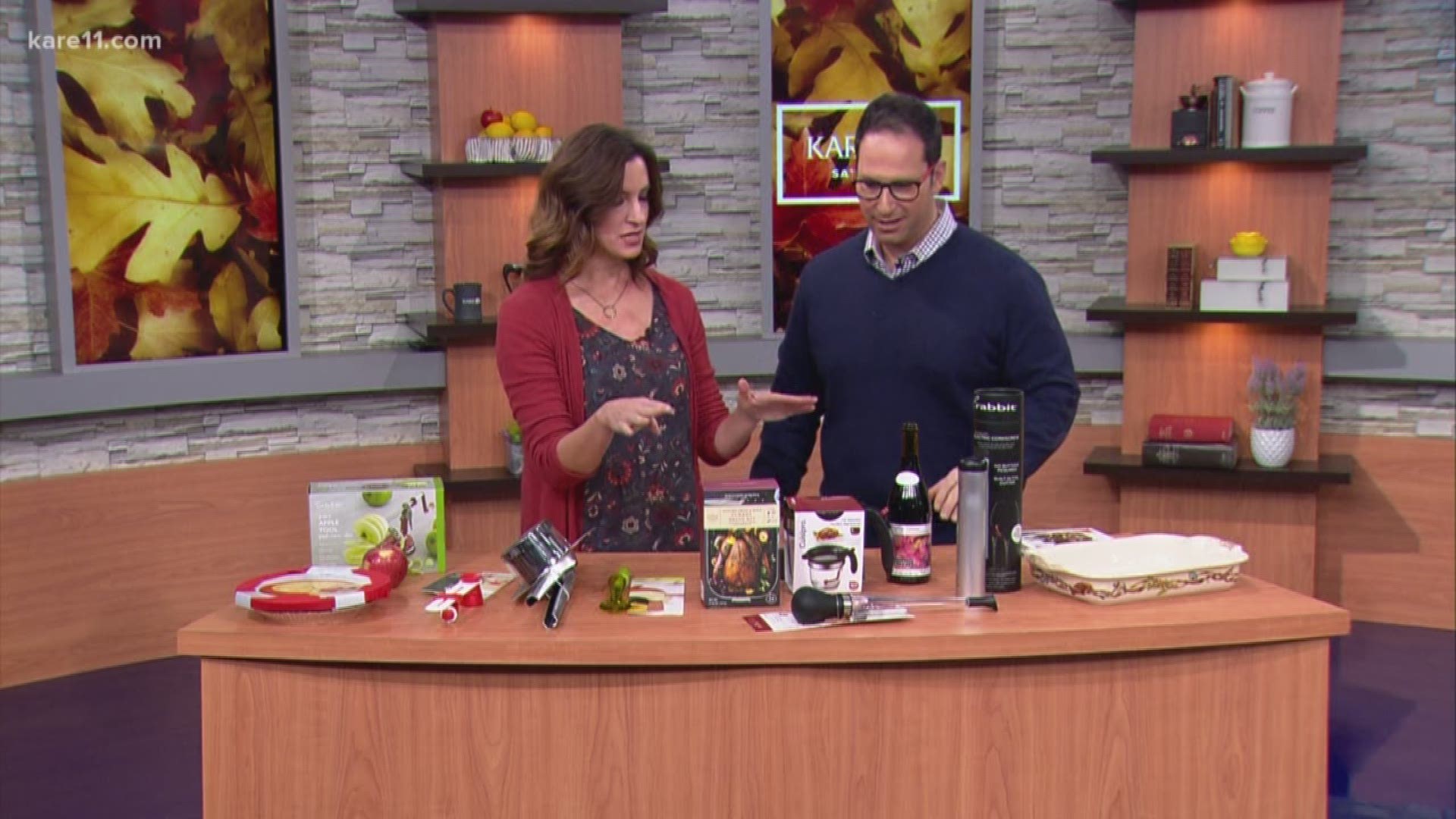 Holiday meal preparations can be time-consuming, but with the right tools, you can cut down time in the kitchen. Explore Edina's Shelly Loberg joined KARE 11 Saturday to show off some kitchen gadgets that can make Thanksgiving dinner a cinch.
